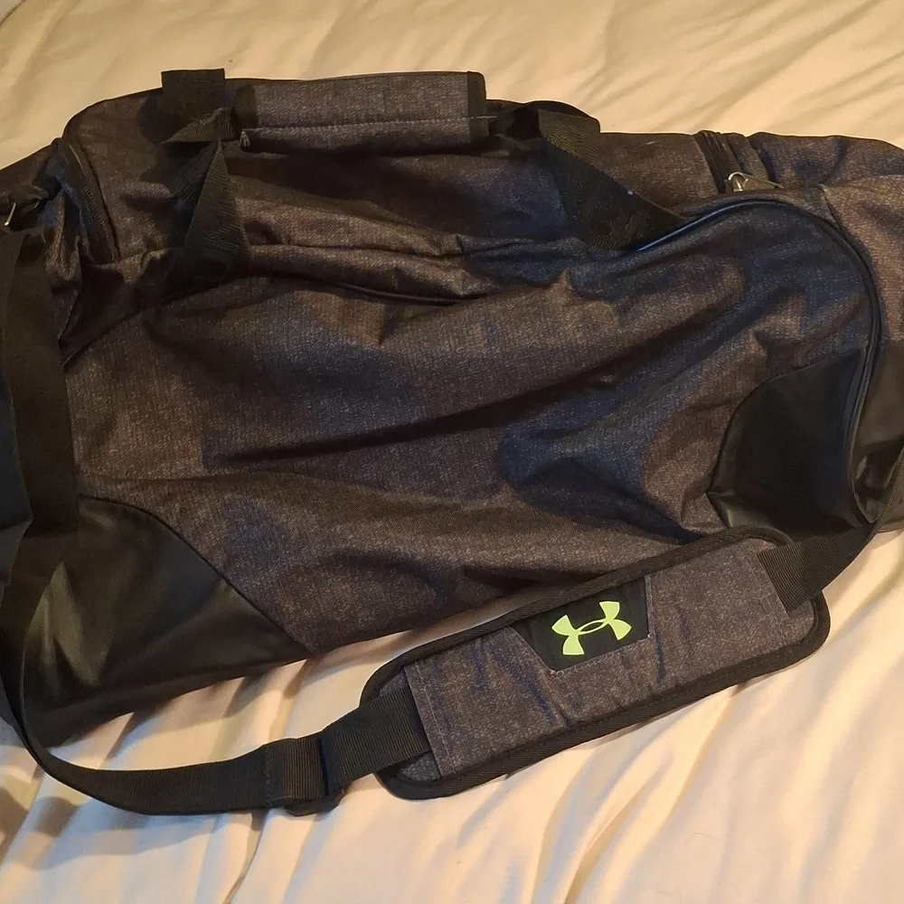 Under Armour Black And Lime Green Large Duffel